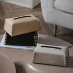 Stitched Leather Tissue Box Holder — main product photo