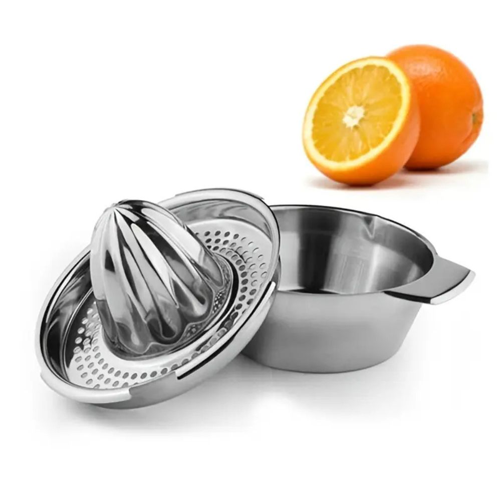 Stainless Steel Citrus Squeezer — product in use