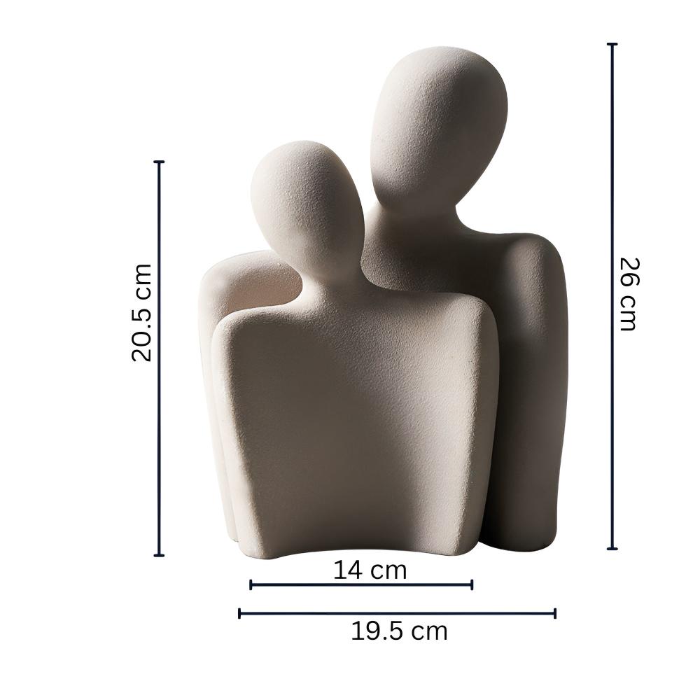 Romantic Couple Ceramic Sculpture — product in use