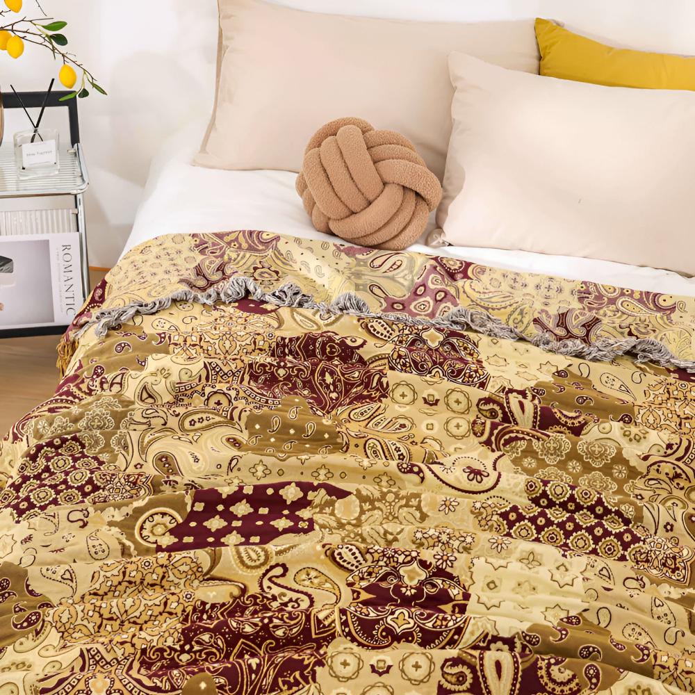 Bohemian Paisley Bliss Blanket — product detail view