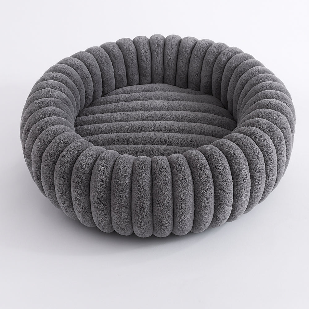 Purrfectly Plush Round Pet Bed — lifestyle shot