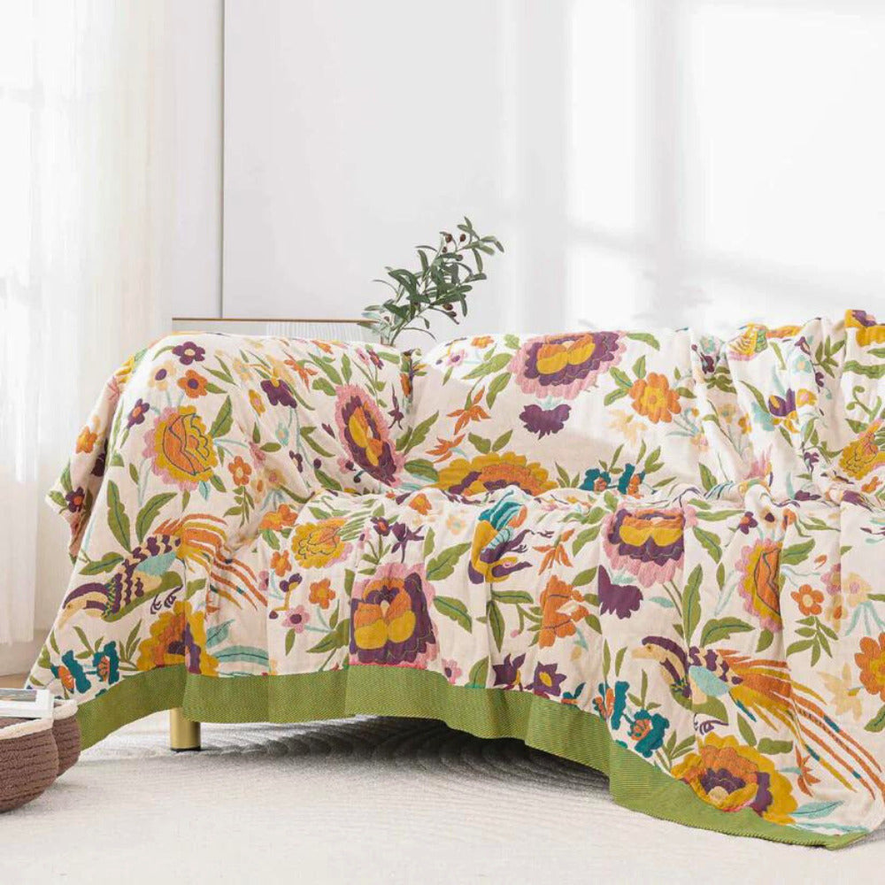 Soft Blossom Breeze Coverlet — product detail view