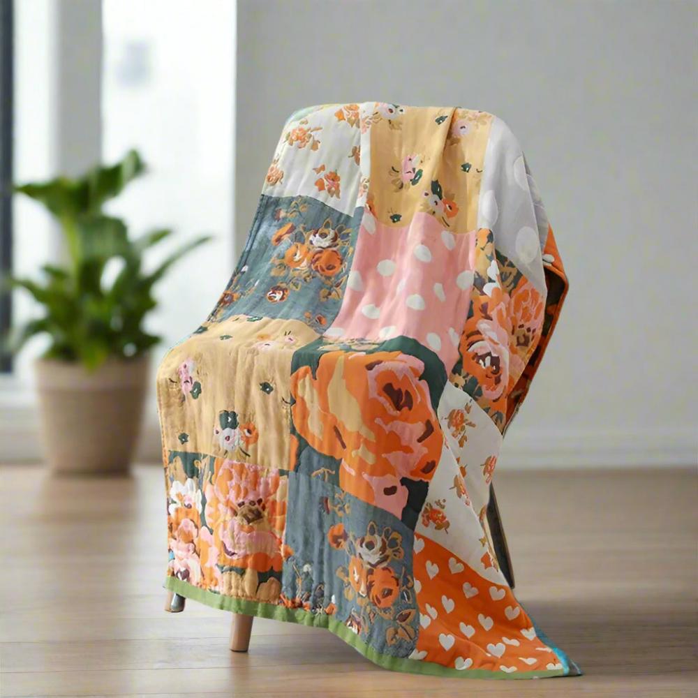 Rose Printed Bath Summer Towel — product detail view