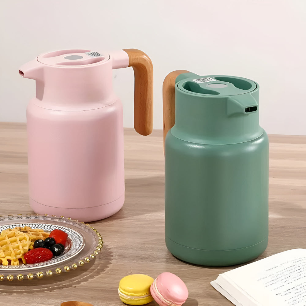 Classic Wooden Handle Thermal Carafe — product detail view
