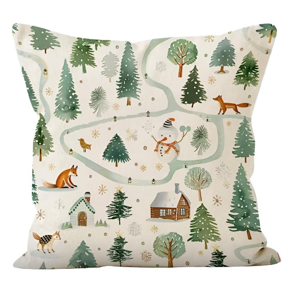 Winter Christmas Cushion Cover — lifestyle shot