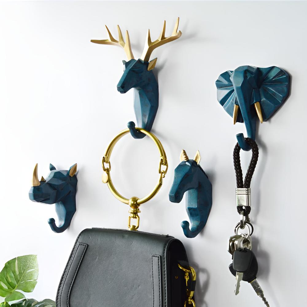 Animal Head Wall-Mounted Key Holder — product in use