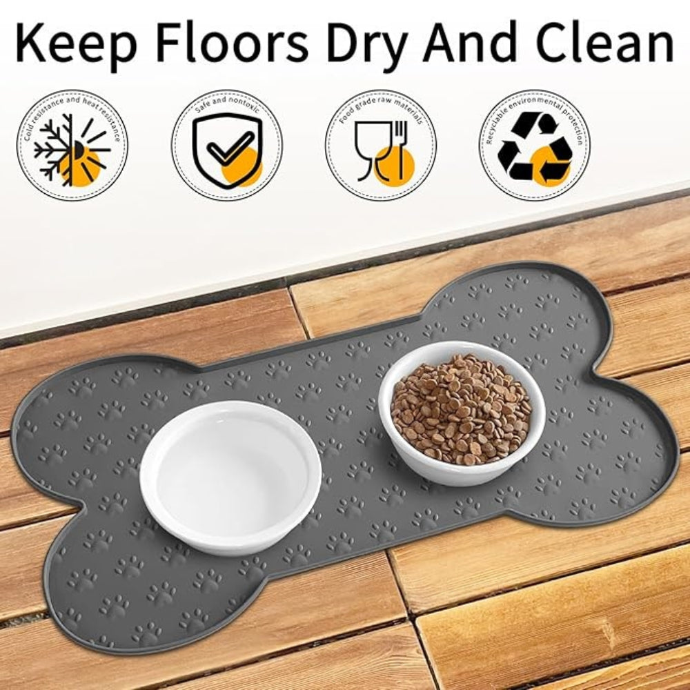 Bone-Shaped Silicone Pet Feeding Mat — lifestyle shot