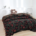 Vibrant Begonia Fruit Tassel Blanket — main product photo