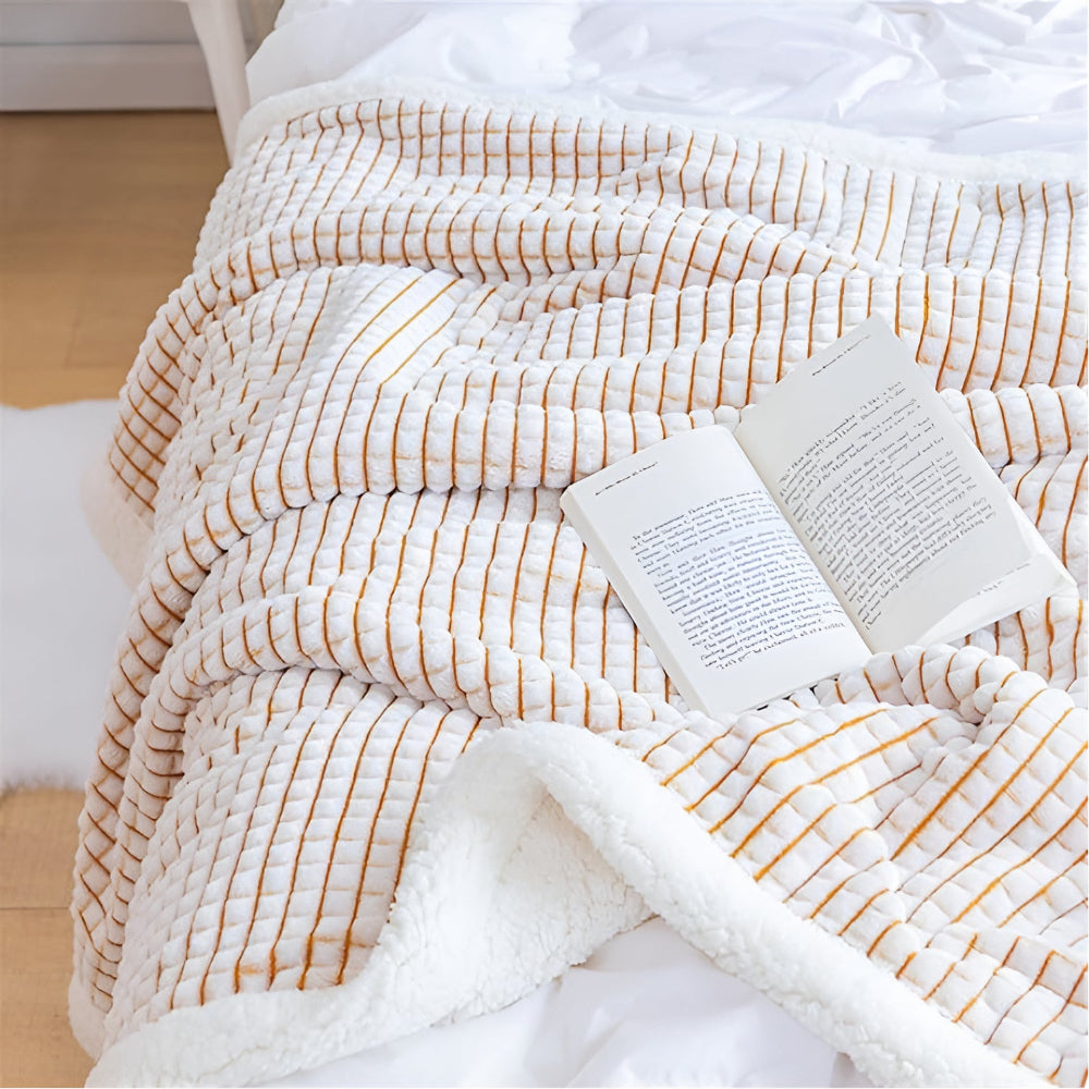 Warm Waffle Sherpa Blanket — product close-up