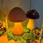 Wooden Mushroom Lamp — main product photo