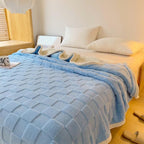 Plush Square Checkerboard Blanket — product close-up