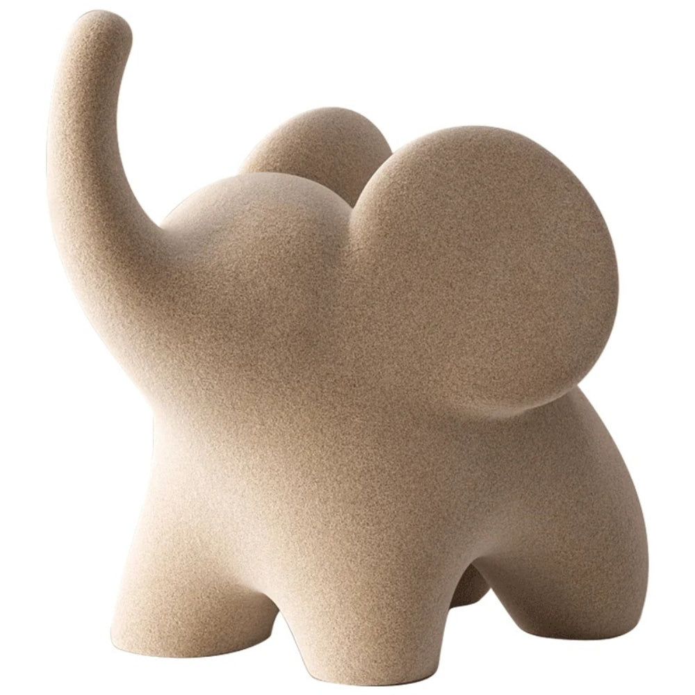 Eclectic Elephant Resin Figurines — material texture close-up