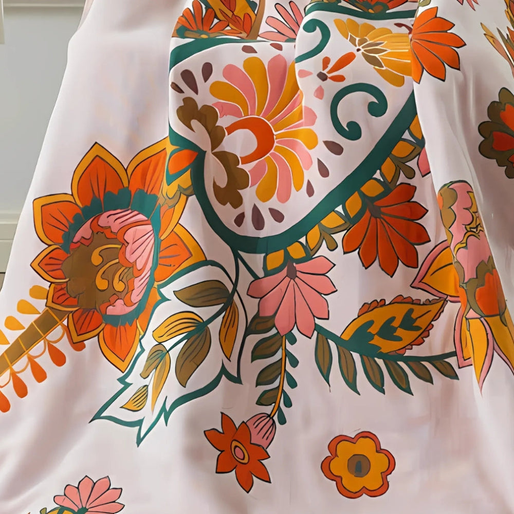 Floral Harmony Cotton Breathable Towel — product detail view