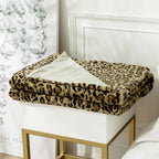 Wild Elegance Leopard Print Blanket — lifestyle shot