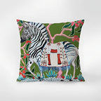 Zebra Tapestry Tassel Cushion Cover — main product photo