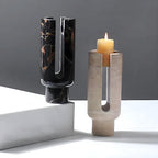 Eclipse Marble Candle Holder — product in use