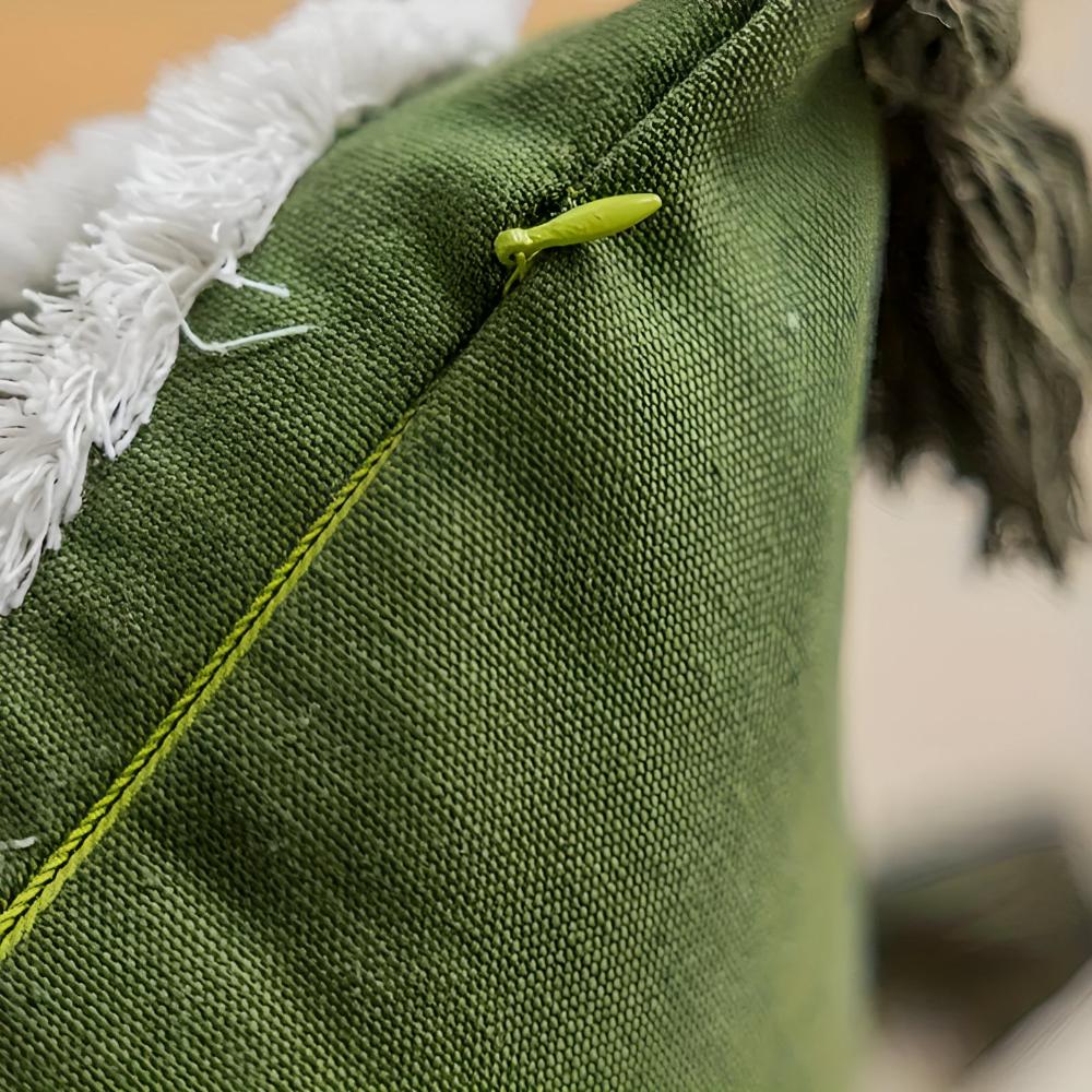 Plush Leaf With Tassel Cushion Cover — additional view