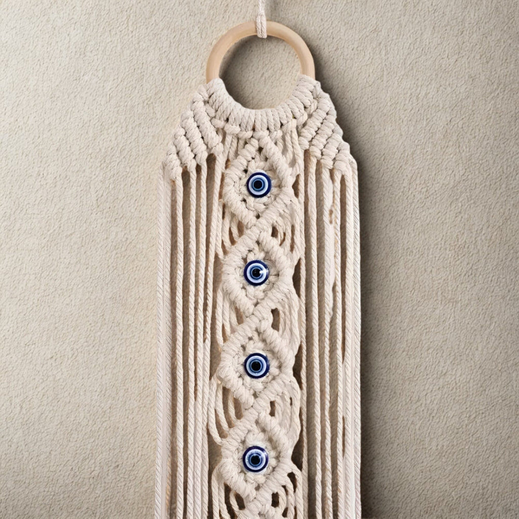 Eye-Beads Bohemian Macrame Wall Decor — product detail view