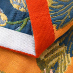 Hibiscus Reversible Bath Towel — product in use