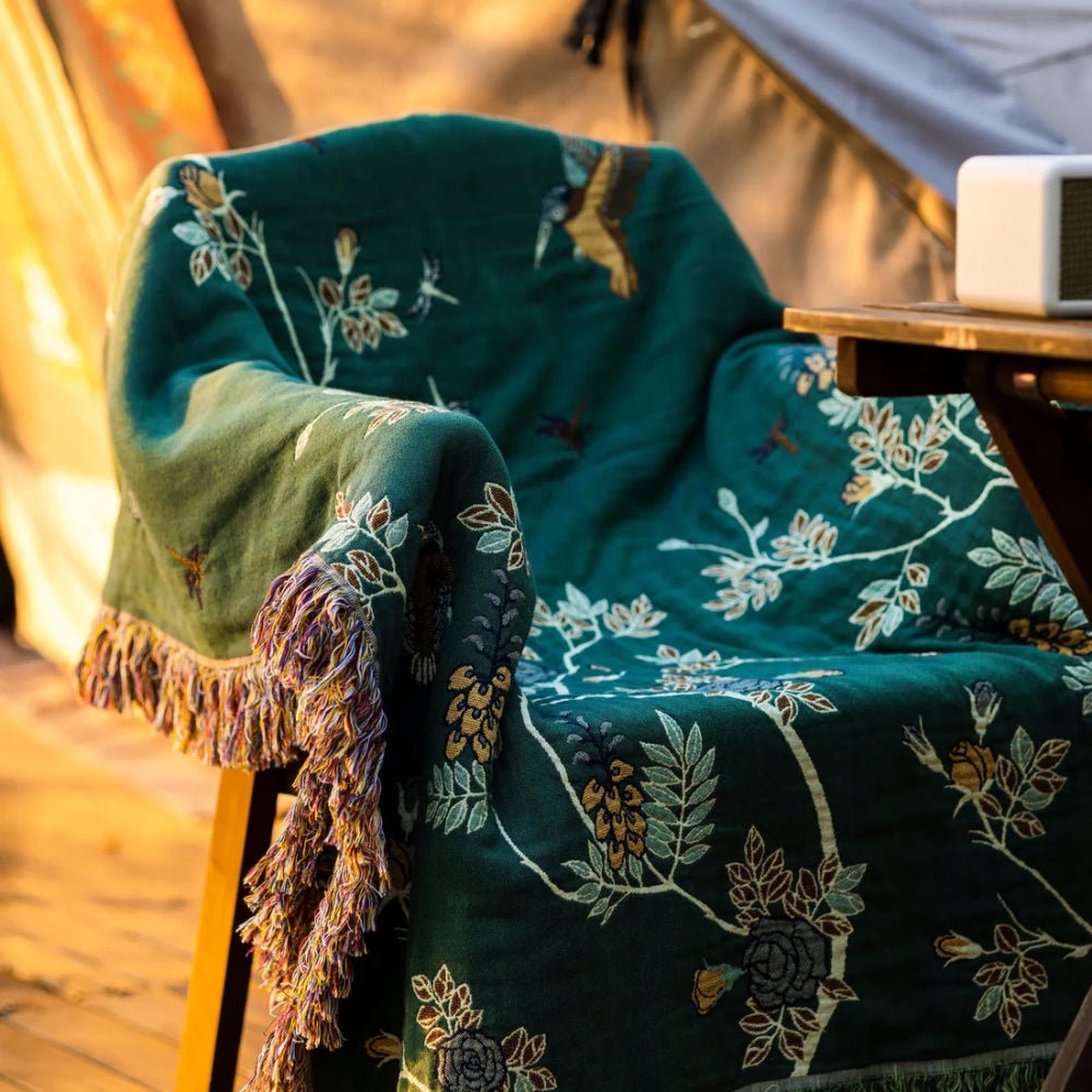Ornate Multi-Layer Cotton Blanket — product close-up