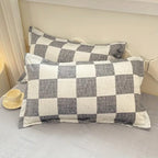Chateau Checkered Bedding Set | 3pcs Set — product close-up