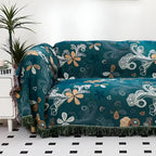 Exotic Floral Throw Blanket — product in use