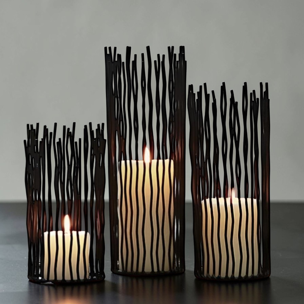 Black Iron Candle Holder — view 2