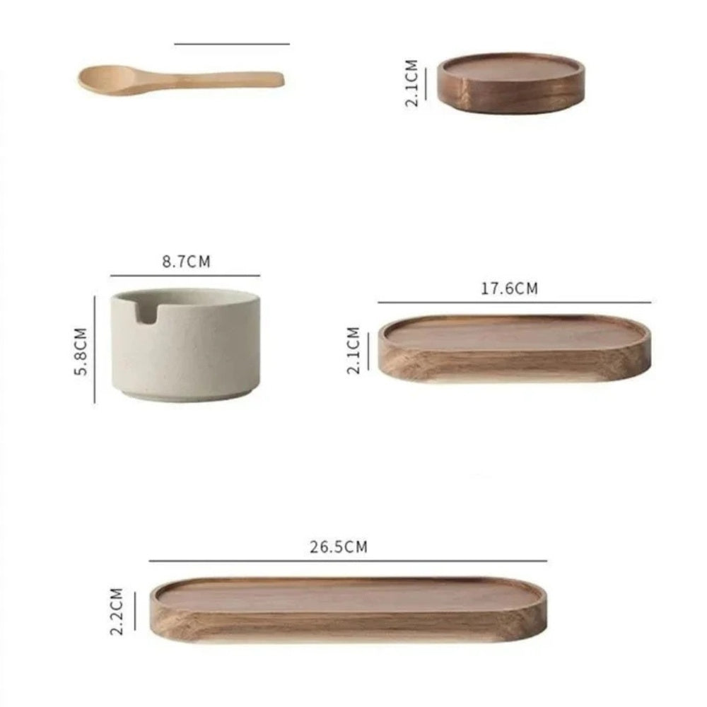 Rustic Ceramic Seasoning Jar Set — product in use