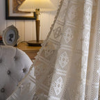 Rhombus Plaid Diamond Pattern Curtain — product close-up