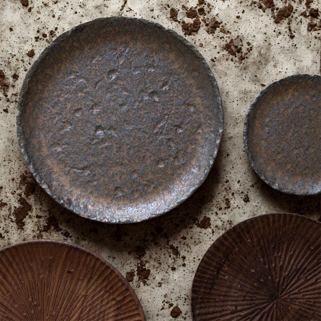 Hammer-Divot Inspired Industrial Plate Set — product detail view