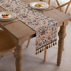 Vintage Floral & Bird Jacquard Table Runner — main product photo