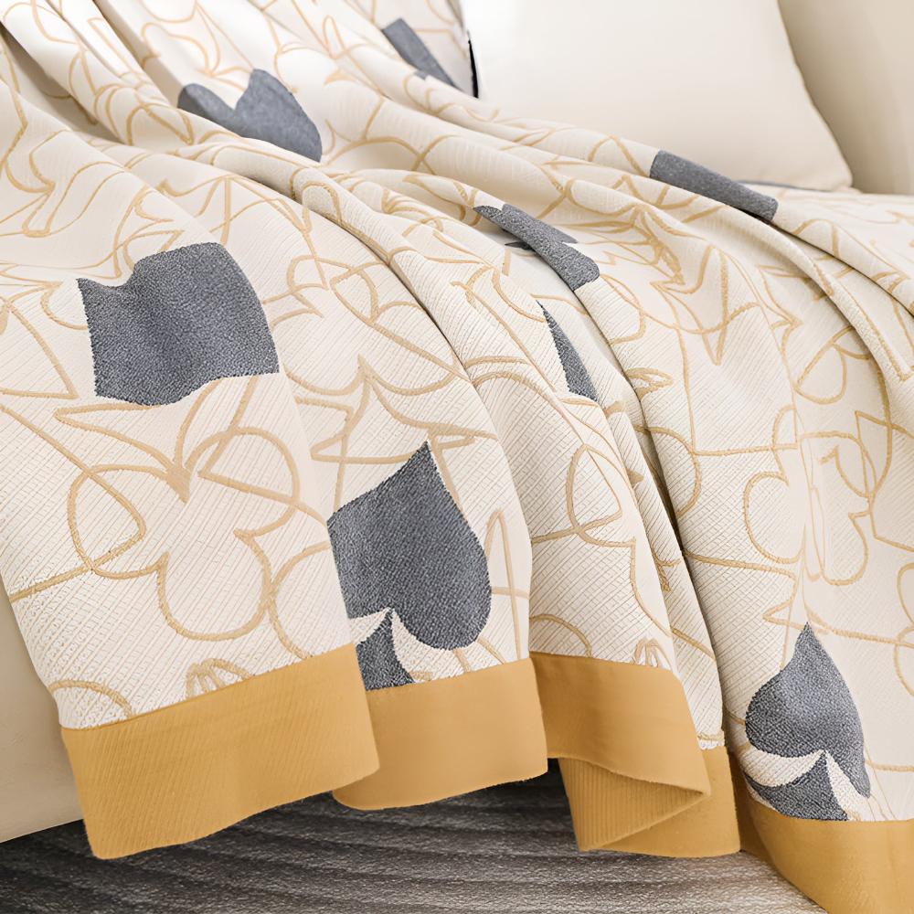Poker Patterns Cotton Blanket — product in use