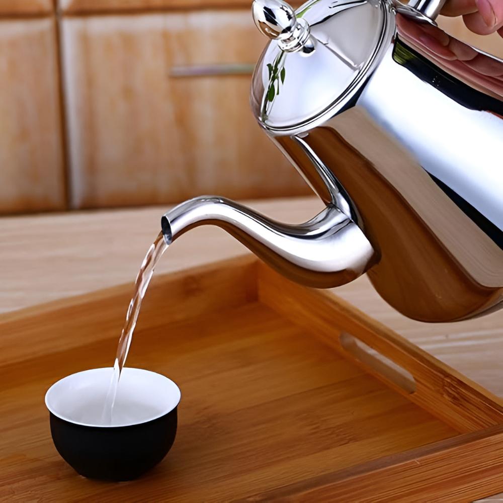 Stainless Steel Kettle with Built-in Filter — product detail view
