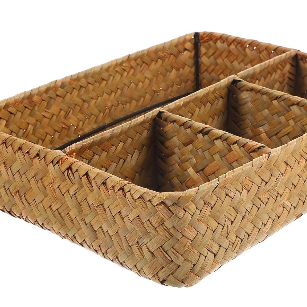 Nature Nest Rattan Organiser — lifestyle shot