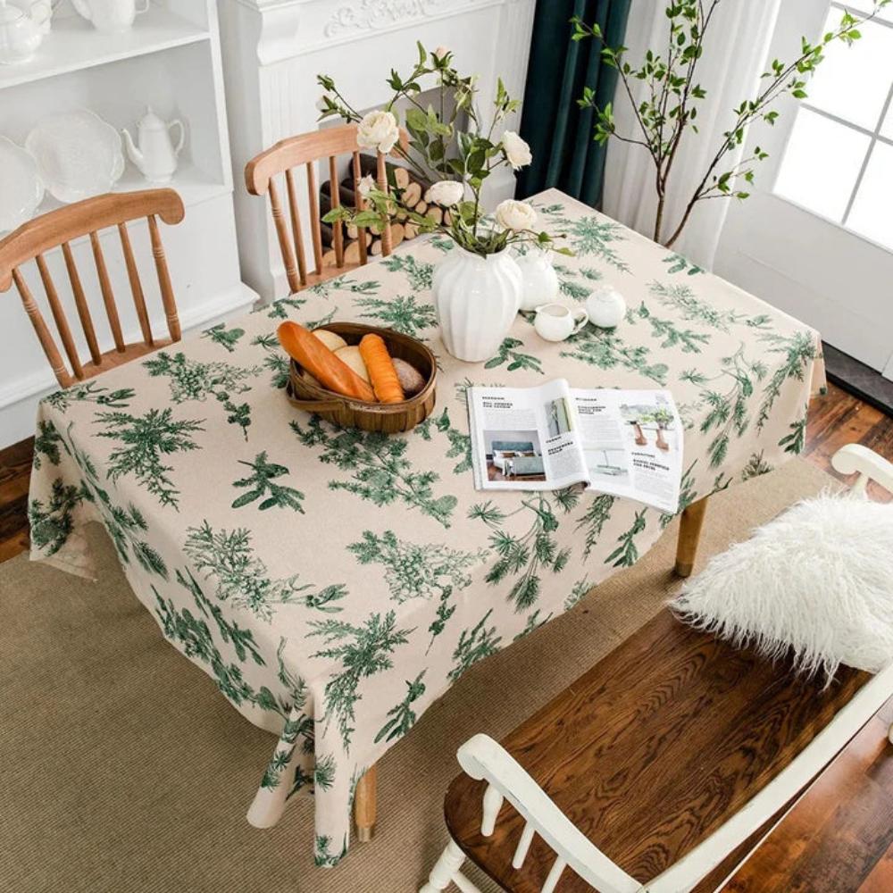 Pine Grove Cotton Dining Cloth — product in use
