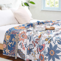Reversible Floral Cotton Throw