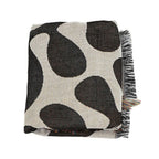Retro Vine Cotton Woven Throw Blanket — alternate angle view