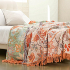 Boho Floral Cotton Throw