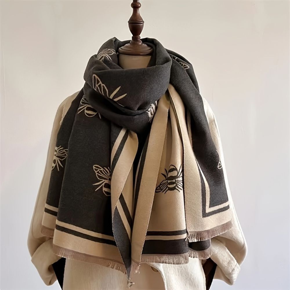 Nuvia Bee Pattern Winter Scarf — main product photo