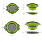 Collapsible Silicone Strainer Basket — product in use