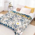 Retro Botanica Bliss Cotton Blanket — alternate angle view