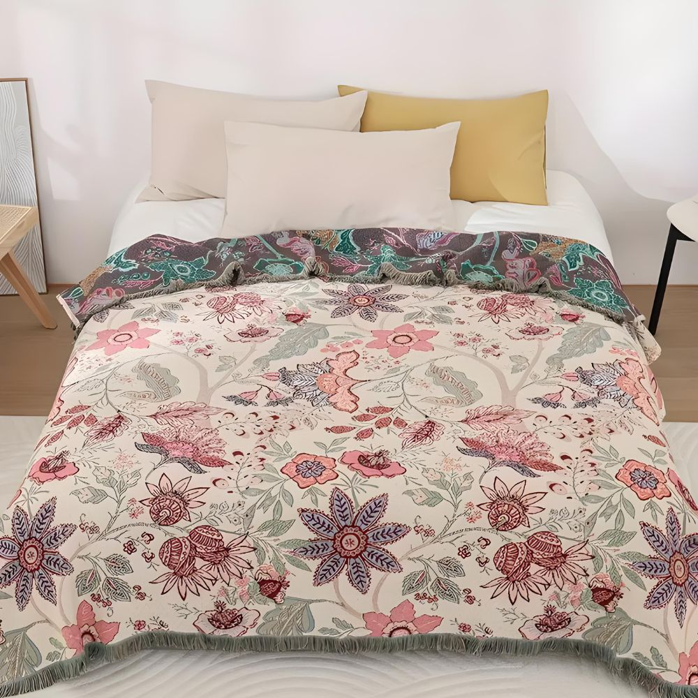 Blossom Weave Flora Tassel Blanket — main product photo