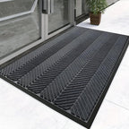 Chevron Ridges Non-Slip Door Mat — additional view
