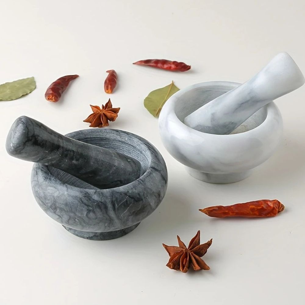 Marble Mortar and Pestle Set — product detail view