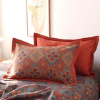 Blossom Embroidery Cotton Reversible Coverlet — product detail view