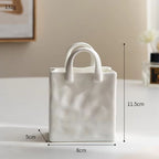 Tote-Style Ceramic Vase — alternate angle view