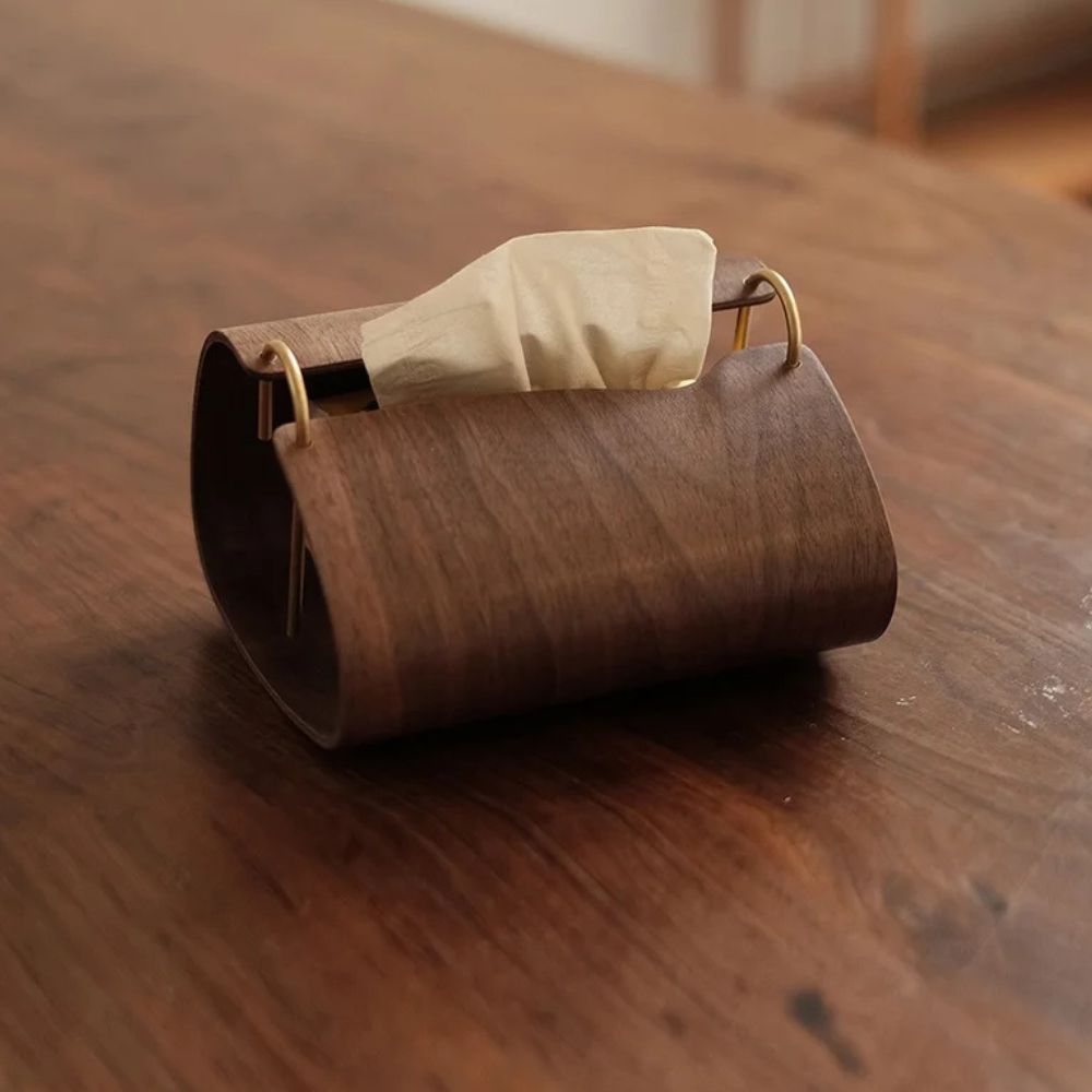 Wooden Brass Tissue Holder — lifestyle shot