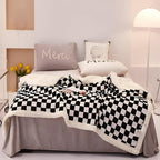 Chessboard Pattern Elegance Blanket — product detail view