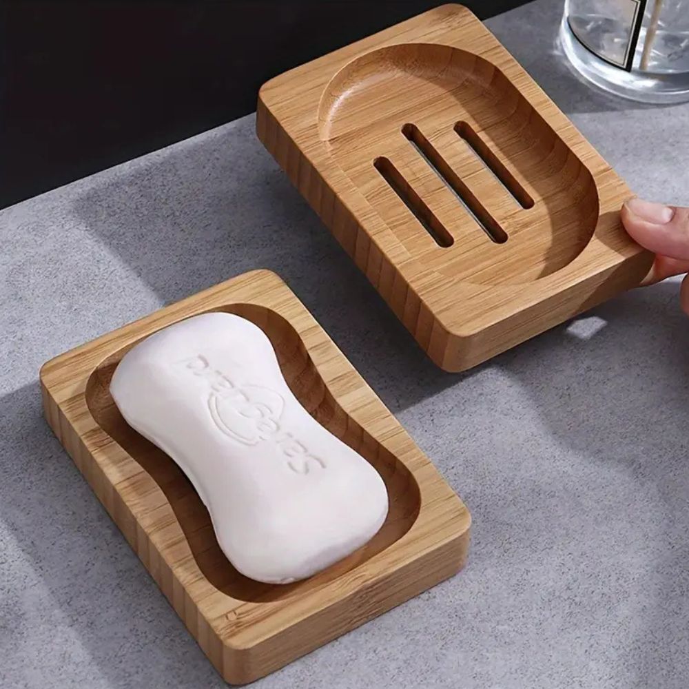 Natural Wooden Soap Dish — main product photo