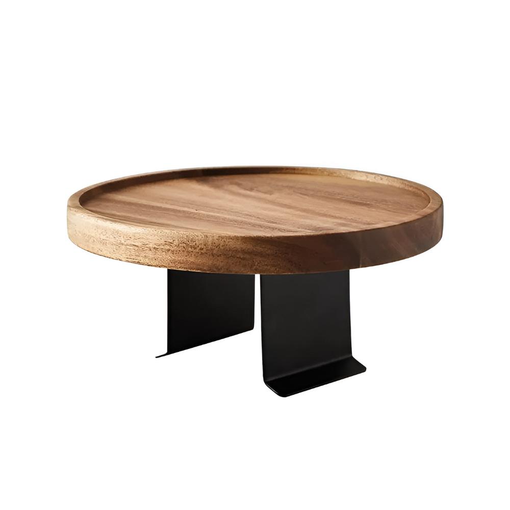 Sofa Armrest Walnut Tray — material texture close-up